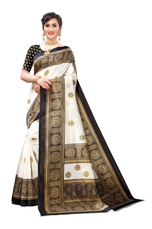 Trendy Printed Art Silk Sarees