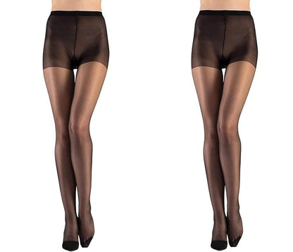 Women's Lycra Blend Solid Pantyhose Stocking Pack Of 2