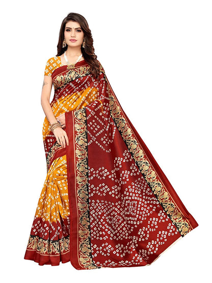 Pretty Printed Mysore Silk Saree(Buy 1 Get 1)