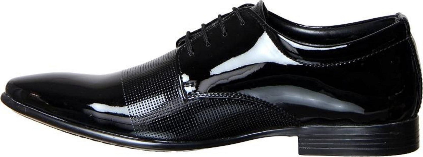 Men's Black Synthetic Leather Formal Shoes