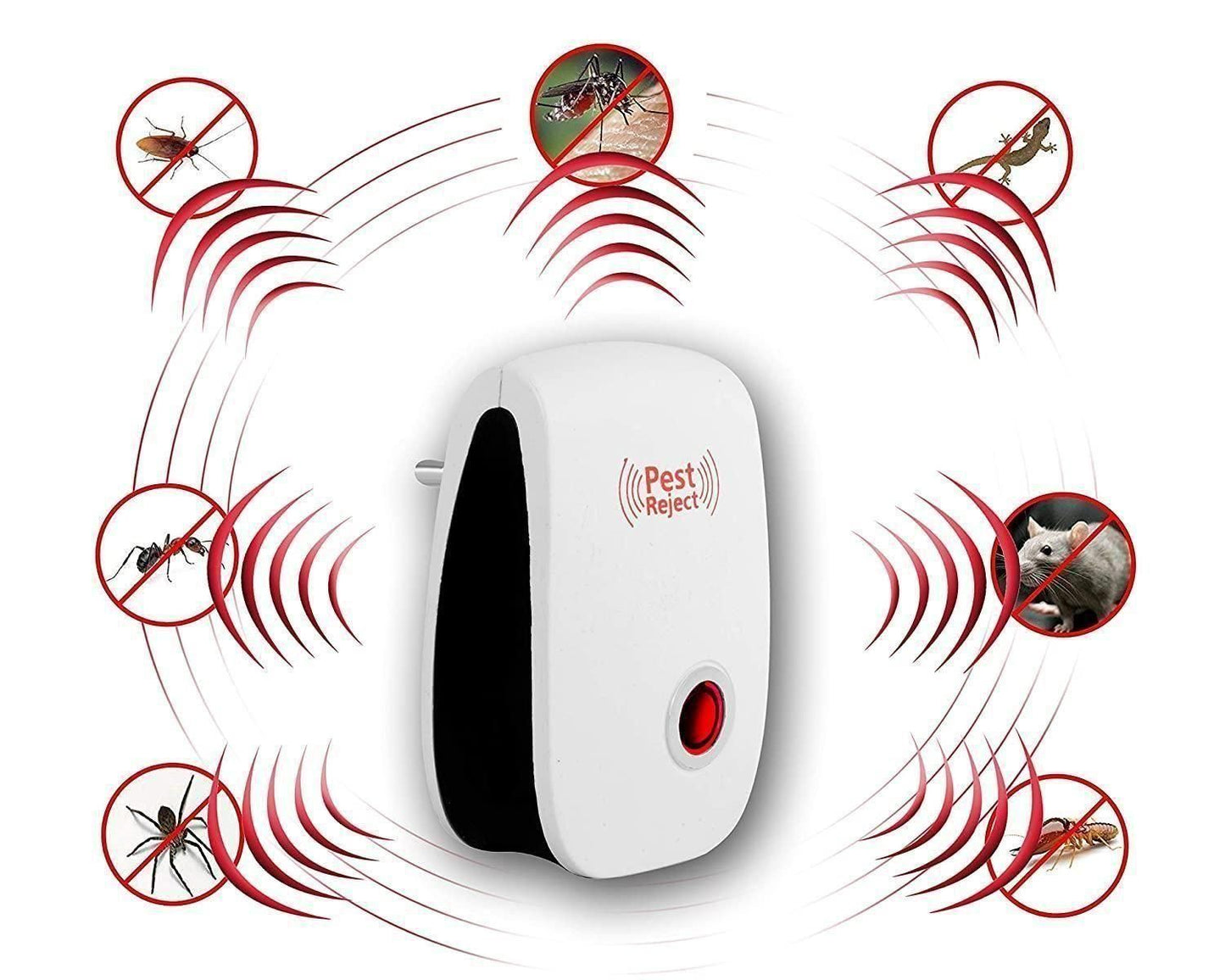 Ultrasonic Pest Repeller for Mosquito, Cockroaches, etc (Pack of 2)