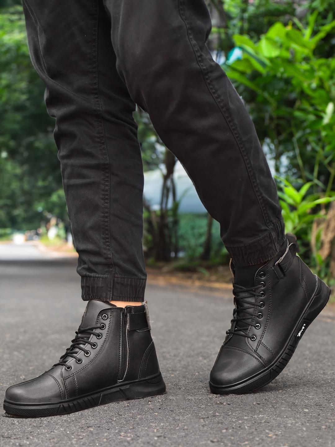 WIN9 Men's Classic  Black Boot For Men