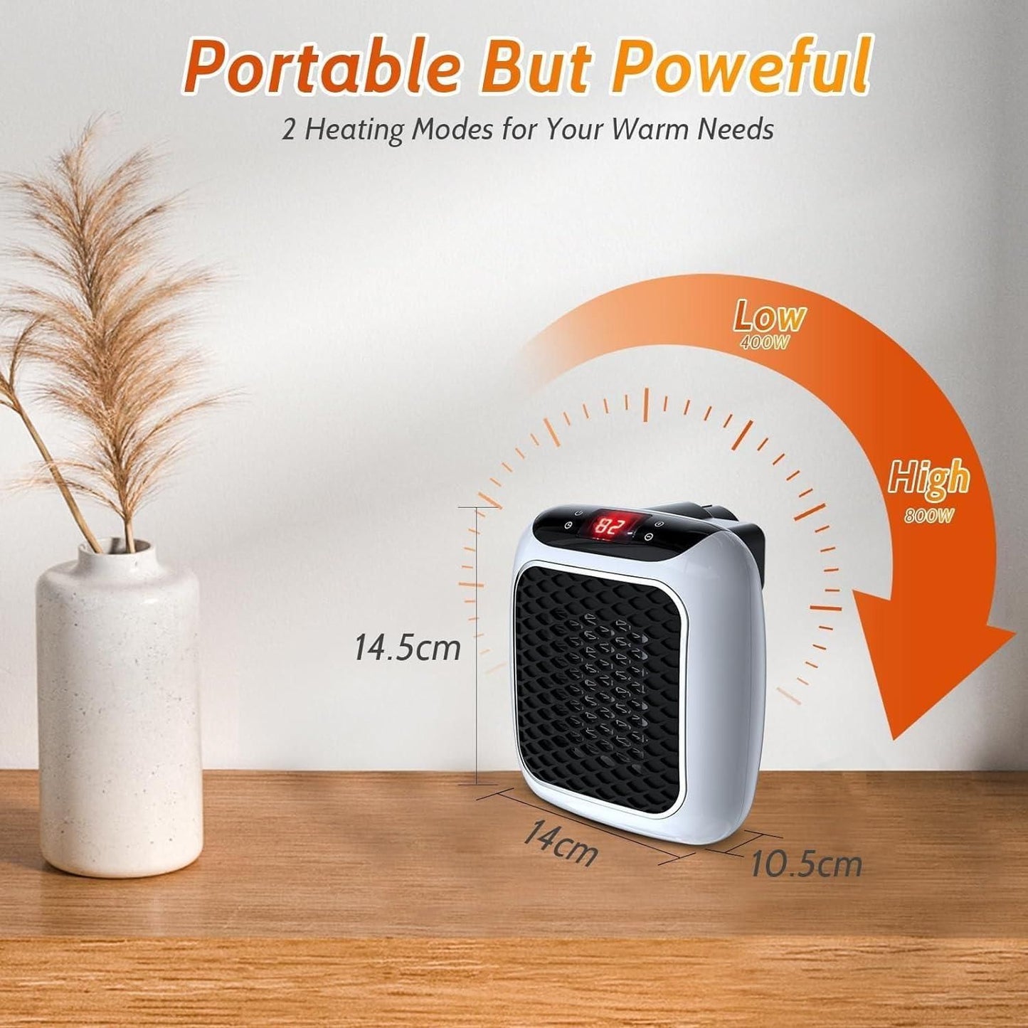 Portable Wall plug In Room Heater with Remote