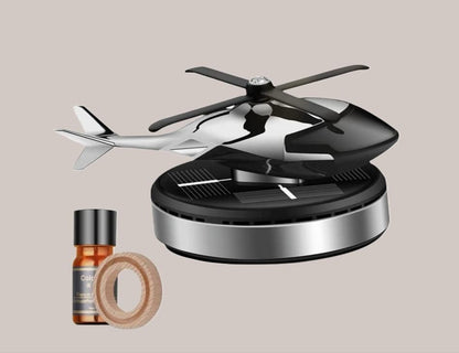 Solar Helicopter Car Aromatherapy Decor, Solar Energy Rotating Helicopter Design Aromatherapy Diffuser Car air Freshener