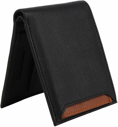 SAMTROH Men Casual Black Artificial Leather Wallet (5 Card Slots)