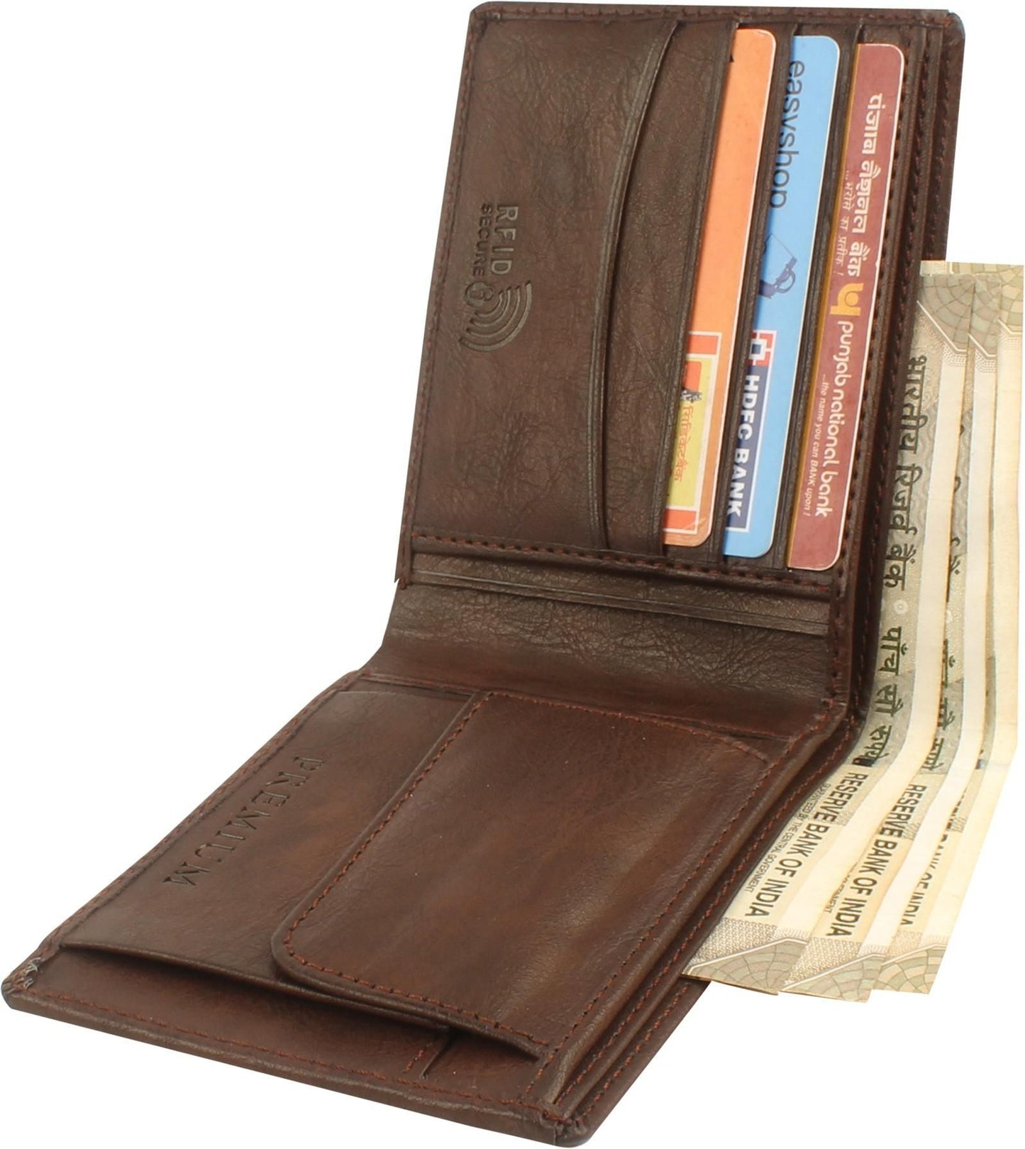 SAMTROH Men Formal Brown Artificial Leather Wallet (8 Card Slots)