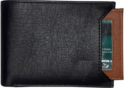 SAMTROH Men Casual Black Artificial Leather Wallet (5 Card Slots)