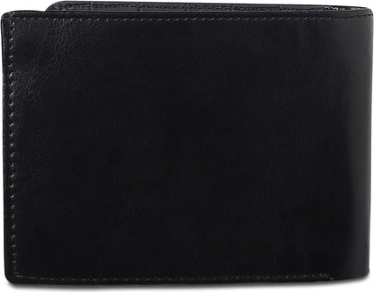 SAMTROH Men Black Artificial Leather Wallet (5 Card Slots)