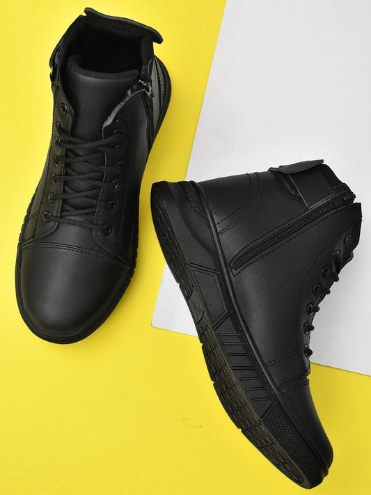 WIN9 Men's Classic  Black Boot For Men