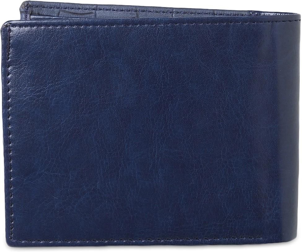 SAMTROH Men Blue Artificial Leather Wallet (5 Card Slots)