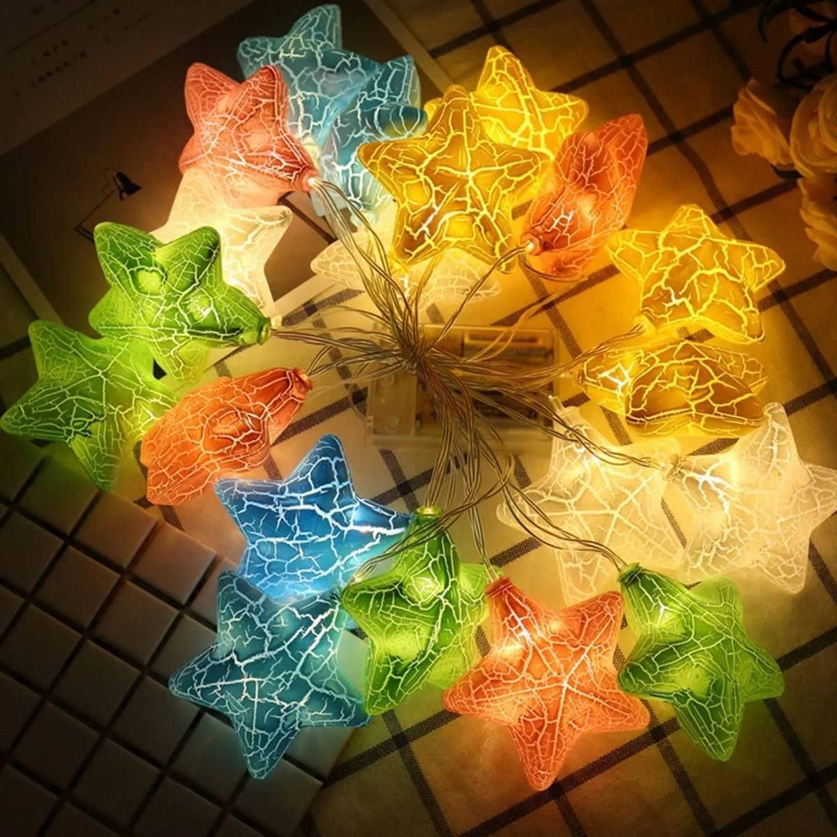 Multicolor Crack Star String light